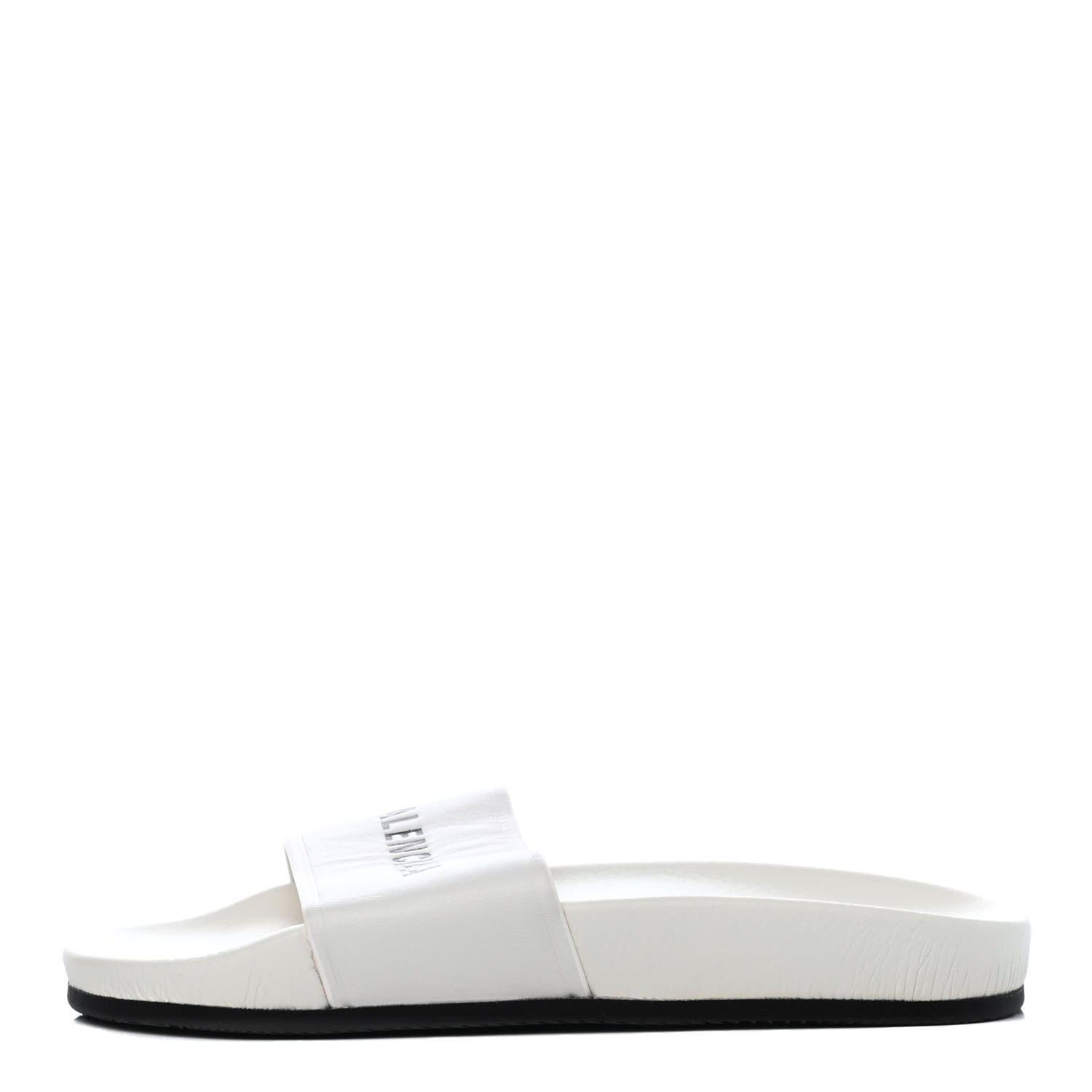 Balenciaga Nappa Logo Womens Pool Slide Sandals 36 White 1 of 4
