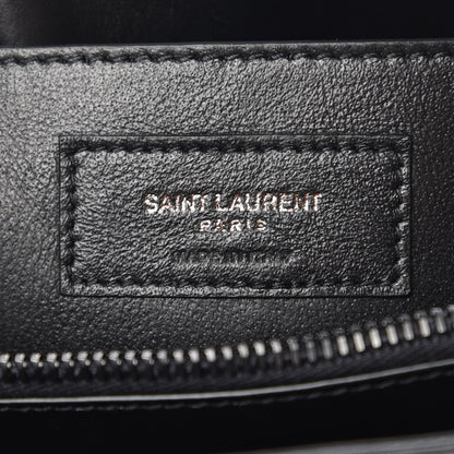 Saint Laurent Calfskin Y Quilted Monogram Small Loulou Chain Satchel Black 7 of 10