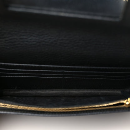 Gucci Calfskin Mini GG Marmont Chain Wallet Black 5 of 10