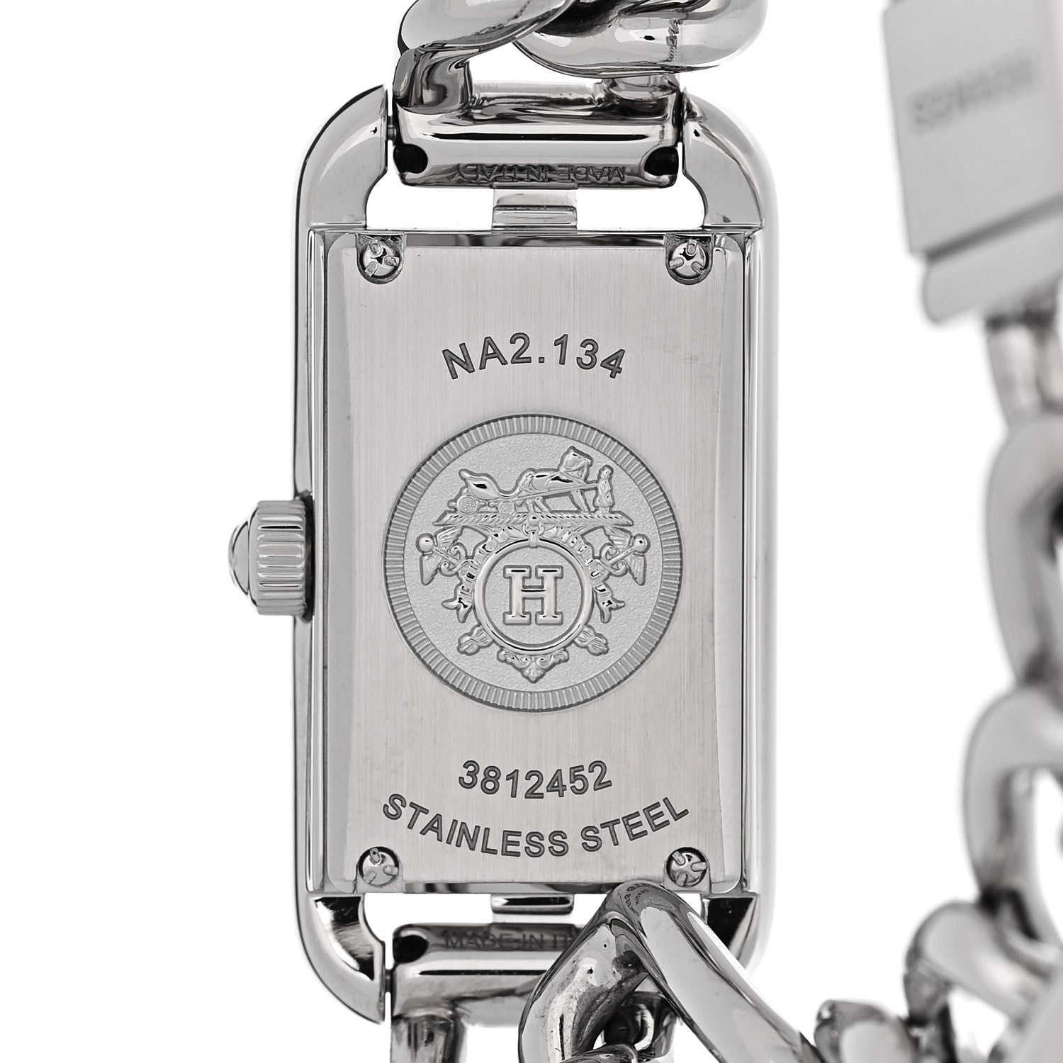 Hermes Stainless Steel Diamond Bezel 17mm Nantucket Quartz Watch 4 of 5