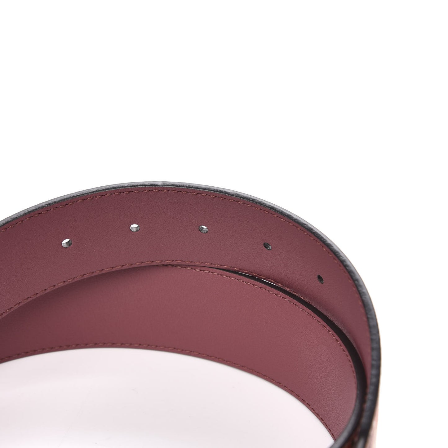 GG Supreme Monogram Blooms Moon Calfskin Interlocking G 37mm Belt 85 34 Beige Ebony Multicolor Dry Rose