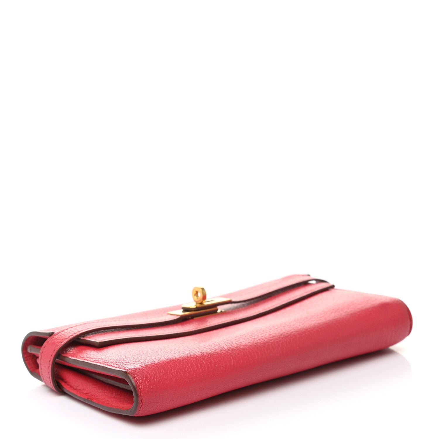 Hermes Chevre Mysore Kelly Longue Wallet Bougainvillea 4 of 16