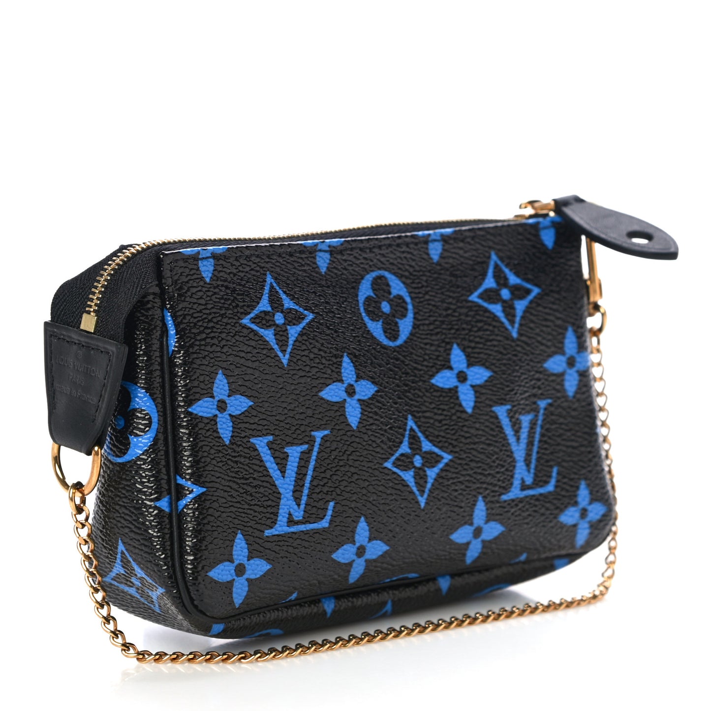 Colored Monogram Mini Pochette Accessories Blue Black