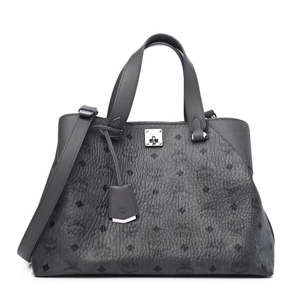 MCM Calfskin Ottomar Monogram Large Essential Tote Phantom Grey 1 of 9