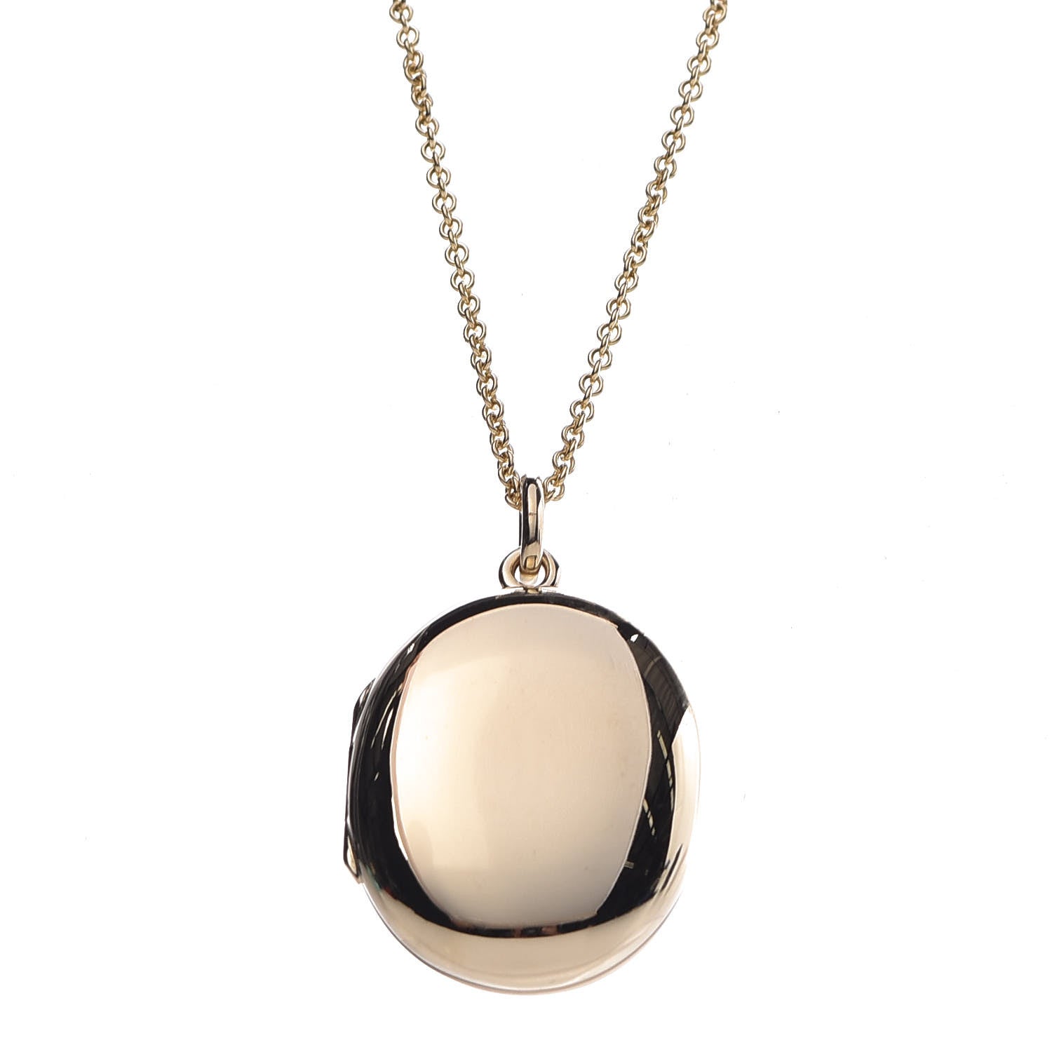 Tiffany 18K Yellow Gold Locket Pendant Necklace 4 of 9