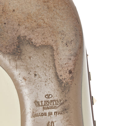 Valentino Garavani Calfskin Rockstud Cage Ballerina Flats 40 Light Ivory Poudre 13 of 16