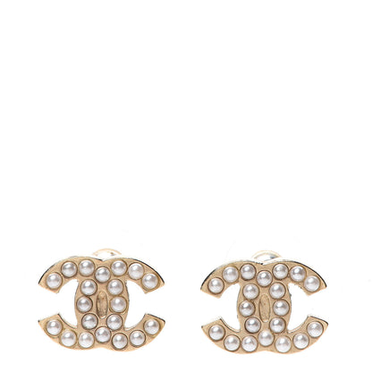 Chanel Pearl CC Earrings Gold 1 of 4