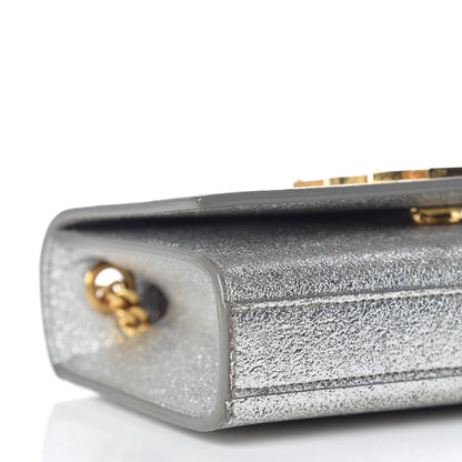 Saint Laurent Metallic Calfskin Small Classic Monogram Kate Satchel Pale Gold 5 of 18