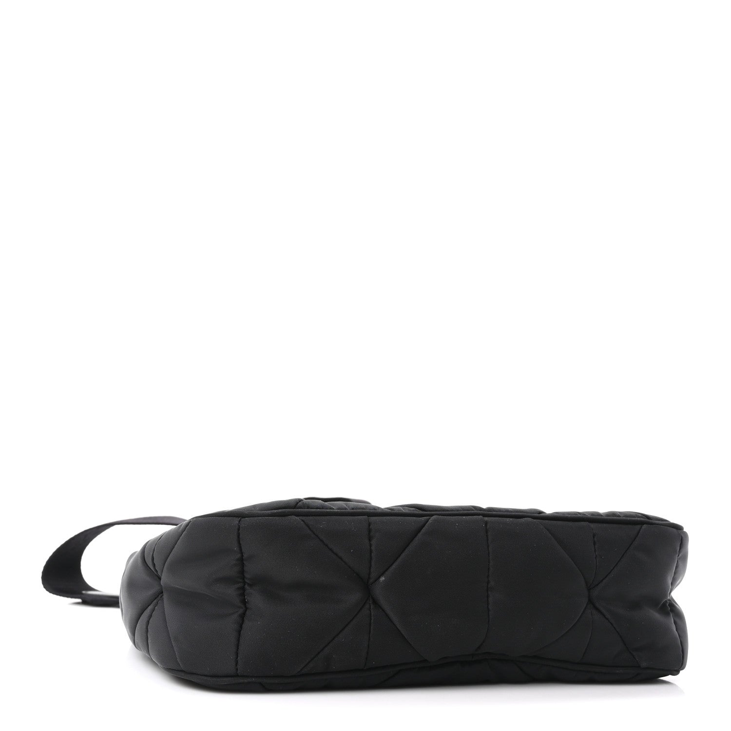 Prada Re-Nylon Triangle Padded Patchwork Shoulder Bag Black 4 of 10