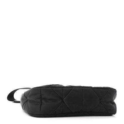 Prada Re-Nylon Triangle Padded Patchwork Shoulder Bag Black 4 of 10