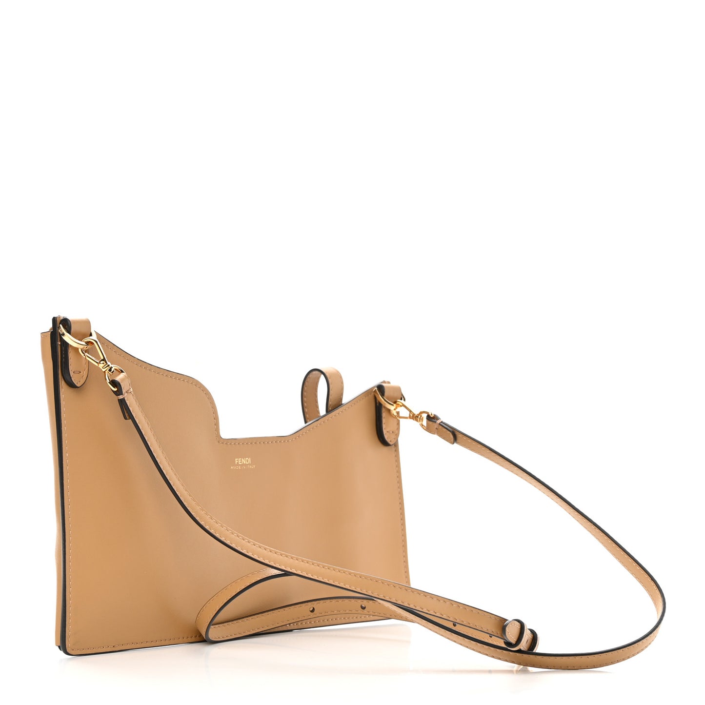 Vitello Grace Matte 3 Pocket Mini Crossbody Bag Miele Scuro