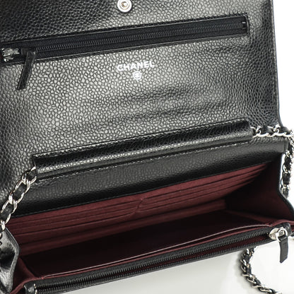 Chanel Caviar Quilted Wallet On Chain WOC Black 6 of 9