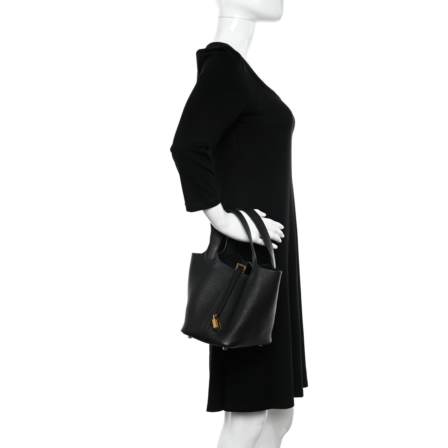 Hermes Taurillon Clemence Picotin Lock 18 PM Black 2 of 11