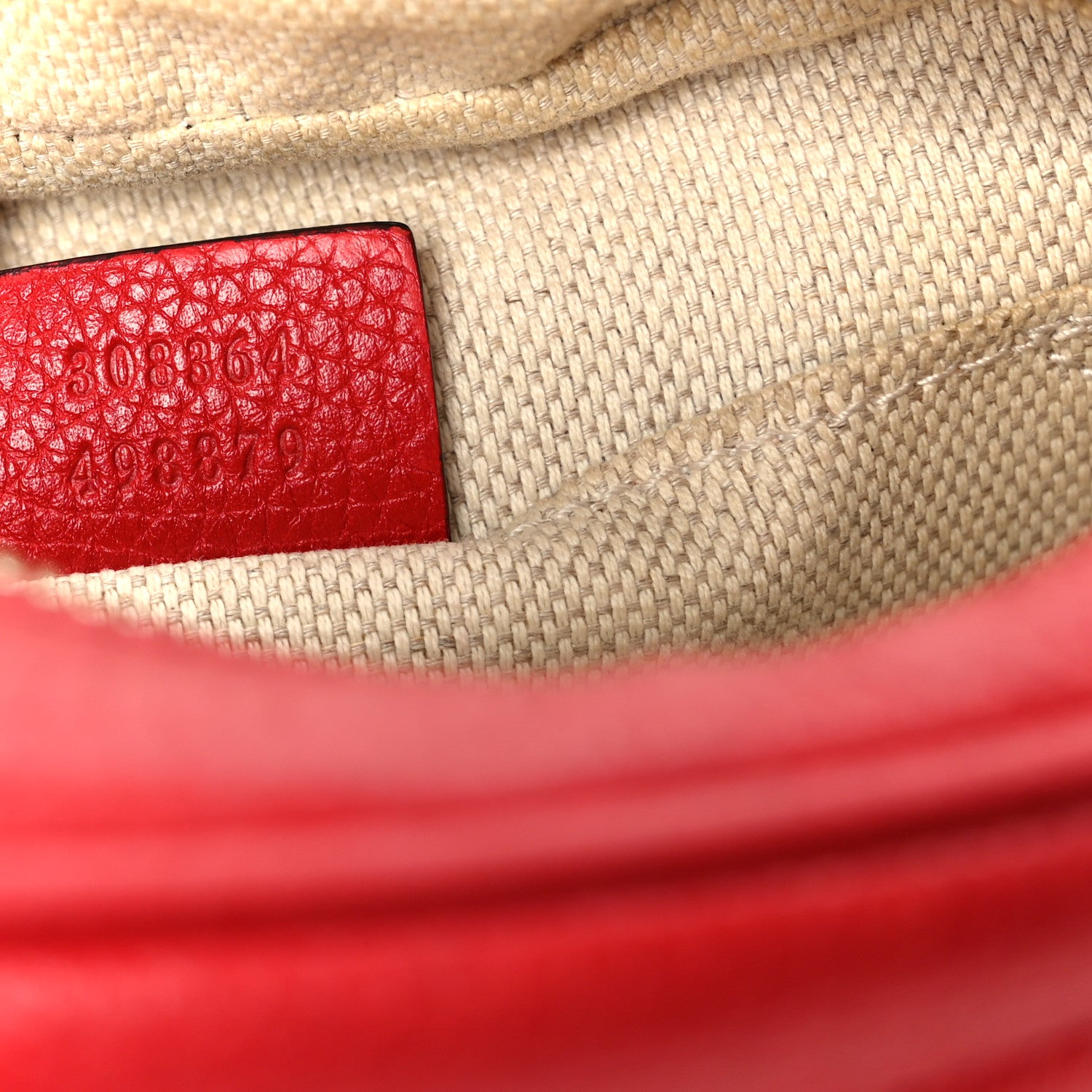 Gucci Pebbled Calfskin Small Soho Disco Bag Tabasco Red 7 of 11