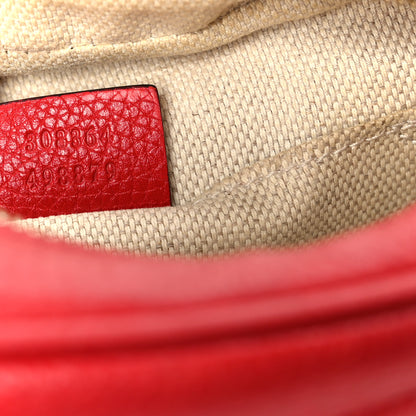 Gucci Pebbled Calfskin Small Soho Disco Bag Tabasco Red 7 of 11