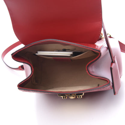Gucci Guccissima Signature Padlock Backpack Hibiscus Red 4 of 9