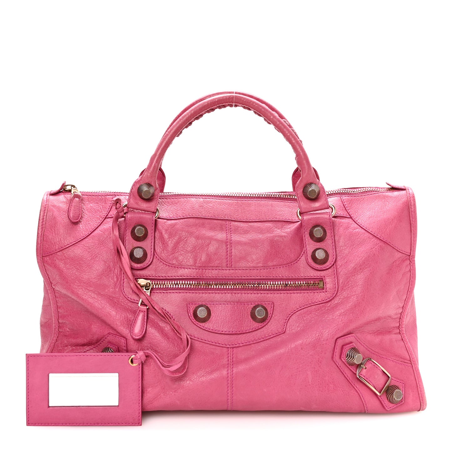 Agneau Giant 21 Rose Gold Hardware Work Cyclamen Fucsia