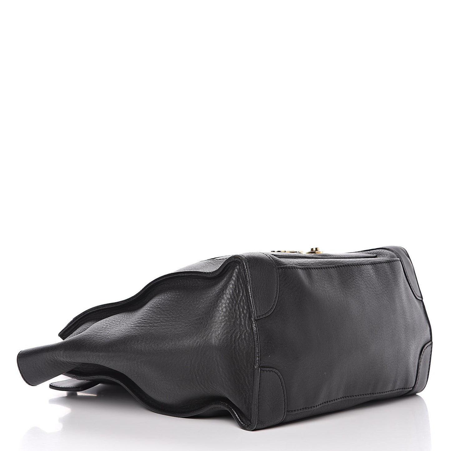 Smooth Calfskin Mini Envelope Luggage Black
