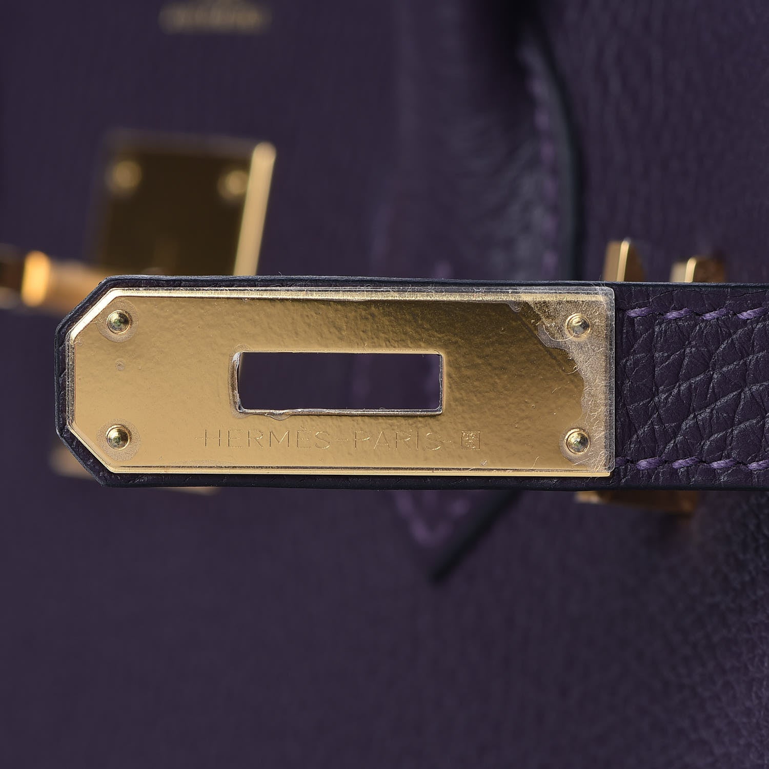 Hermes Taurillon Clemence Birkin 30 Raisin 31 of 39