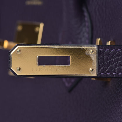 Hermes Taurillon Clemence Birkin 30 Raisin 31 of 39