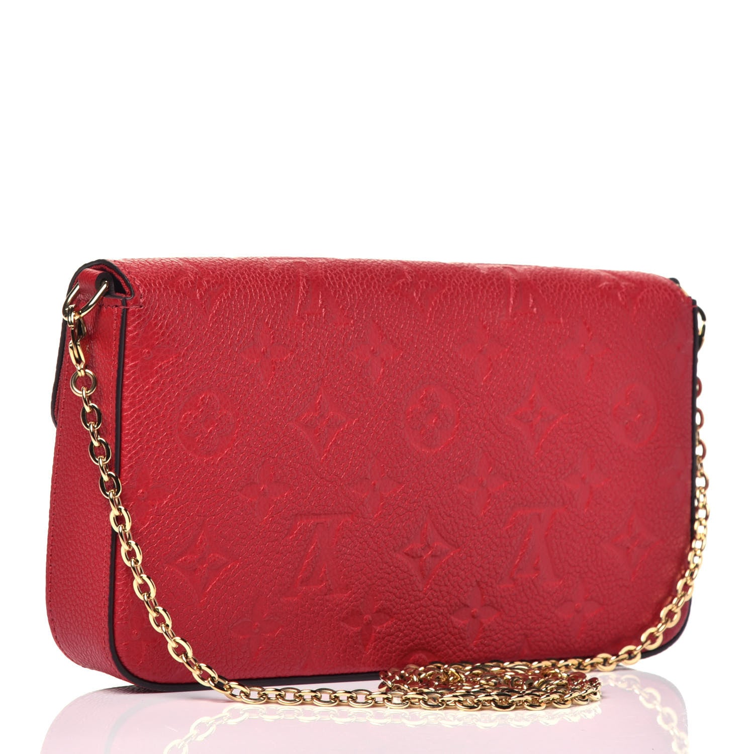 Louis Vuitton Empreinte Pochette Felicie Chain Wallet Scarlet 3 of 9