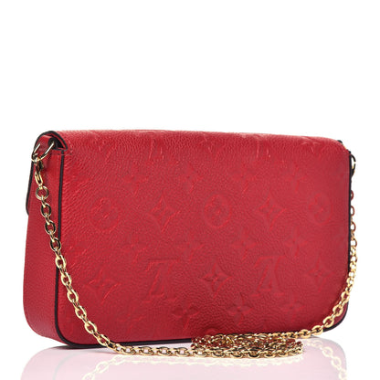 Louis Vuitton Empreinte Pochette Felicie Chain Wallet Scarlet 3 of 9