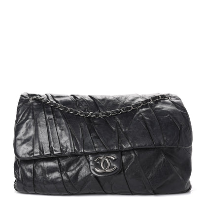 Chanel Glazed Calfskin Twisted Maxi Flap Black 1 of 11