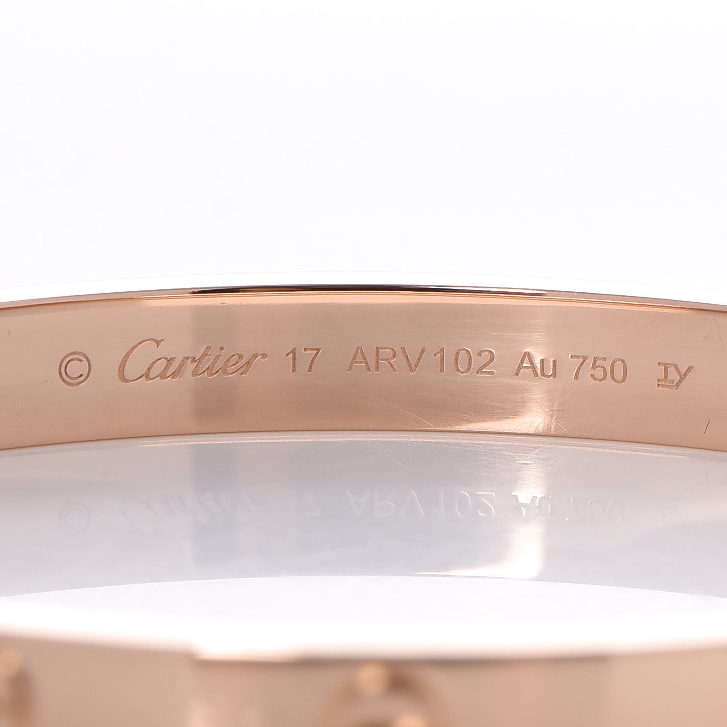 18K Pink Gold LOVE Bracelet 17