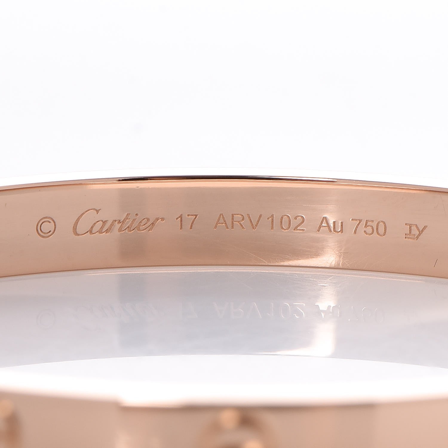 Cartier 18K Pink Gold LOVE Bracelet 17 3 of 6
