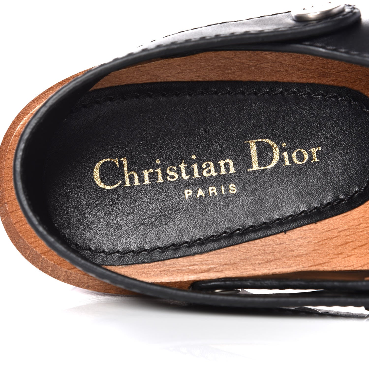 Christian Dior Calfskin Diorquake 20mm Slingback Clogs 36 Black 8 of 11