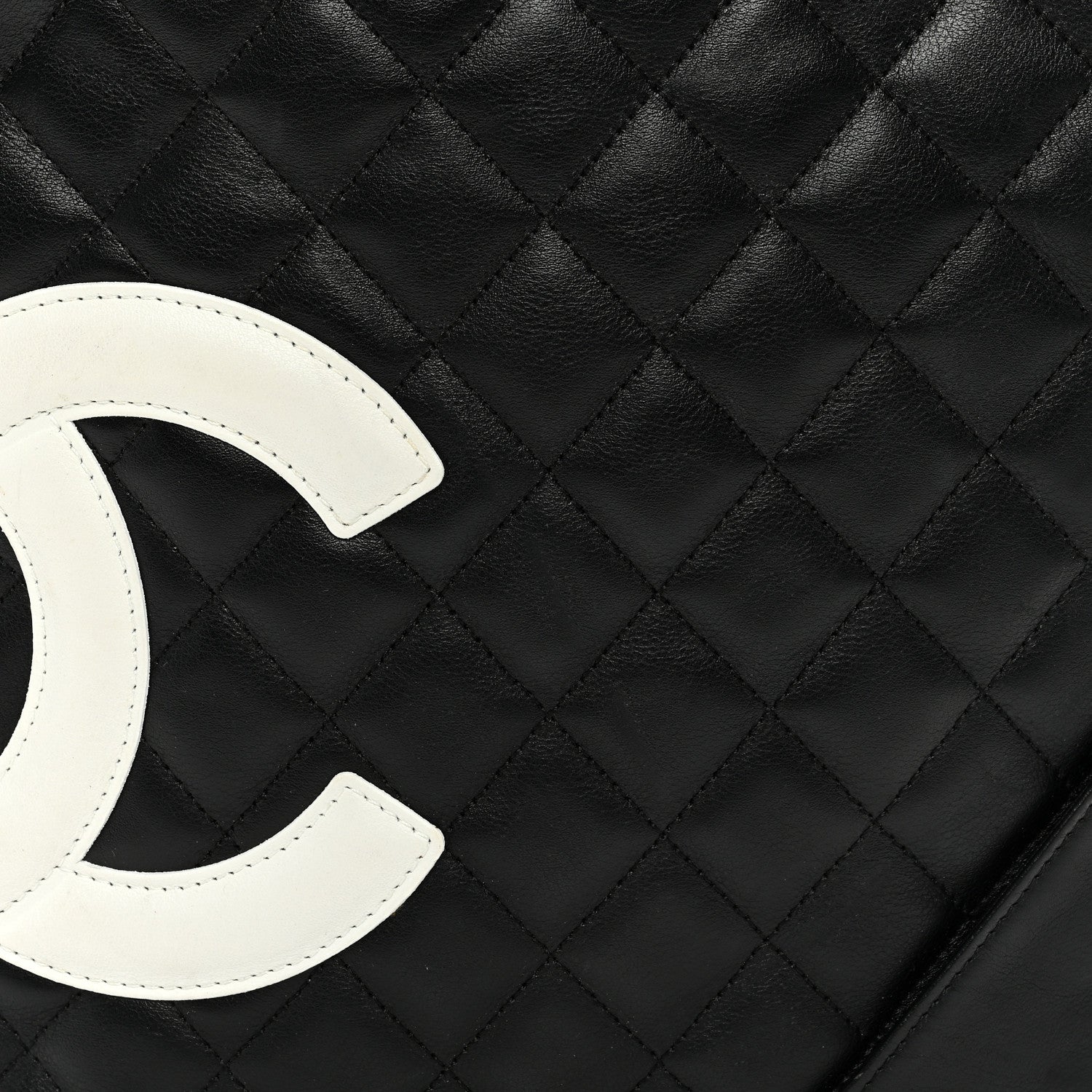 Chanel Calfskin Quilted Medium Cambon Messenger Black White 8 of 10