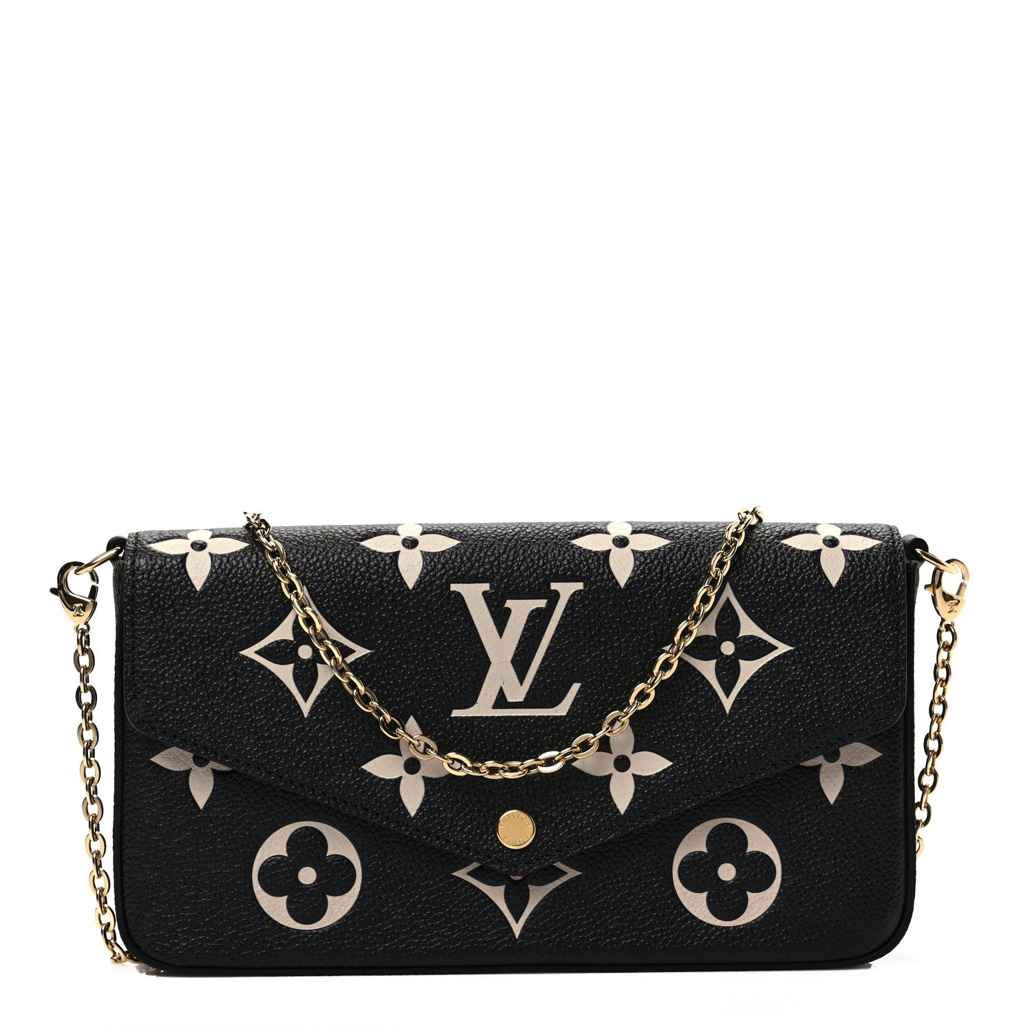 Louis Vuitton Empreinte Monogram Giant Felicie Pochette Black Beige 1 of 7