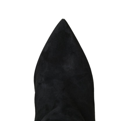 Saint Laurent Calfskin Suede Tanger Tassel Boot 37.5 Black 12 of 13