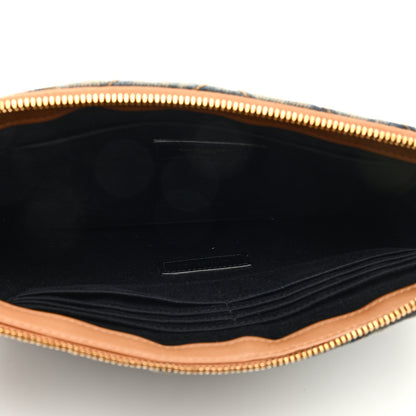 Saint Laurent Denim Matelasse Chevron Monogram A5 Wristlet Blue 5 of 6