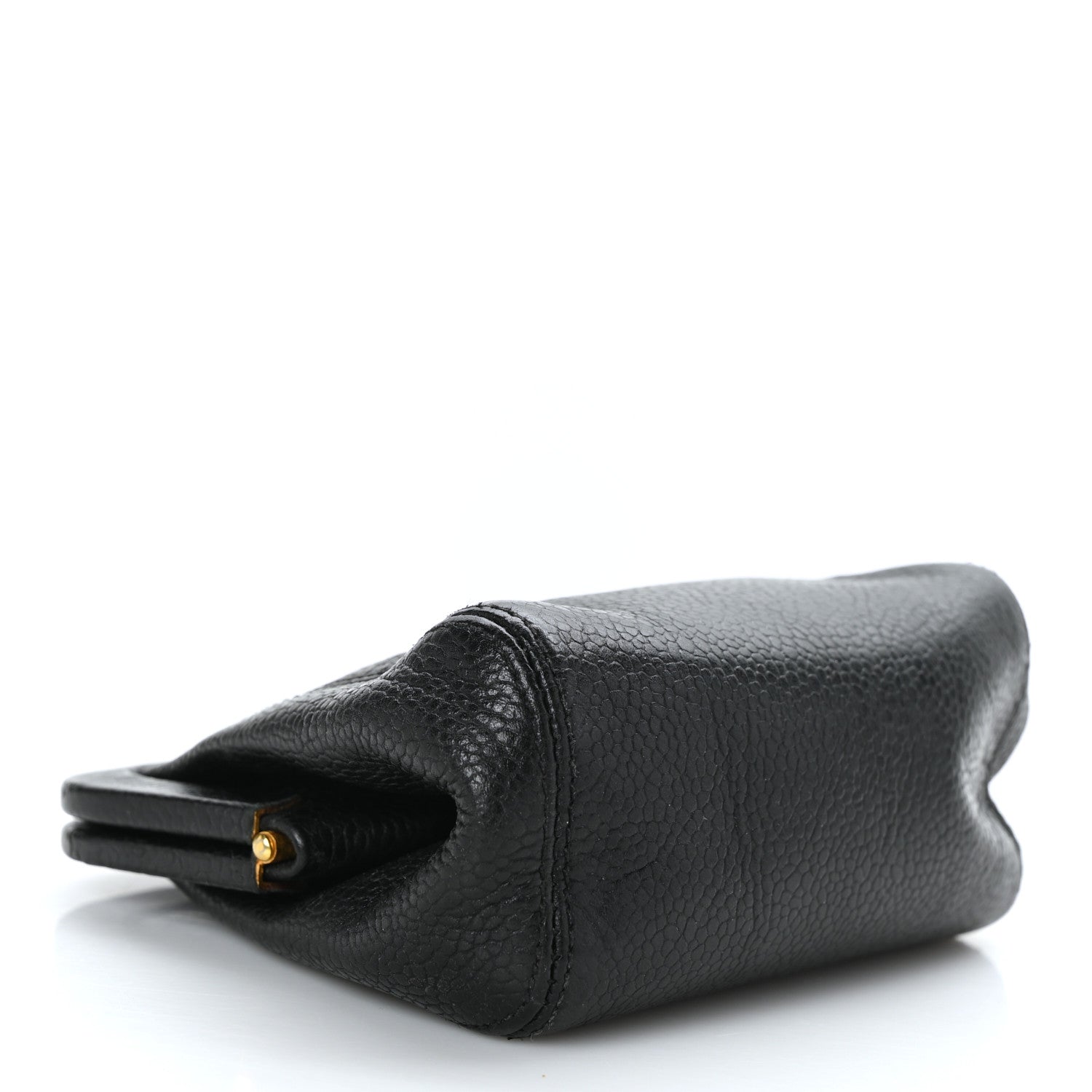 Chanel Caviar CC Kiss Lock Coin Purse Black 4 of 7