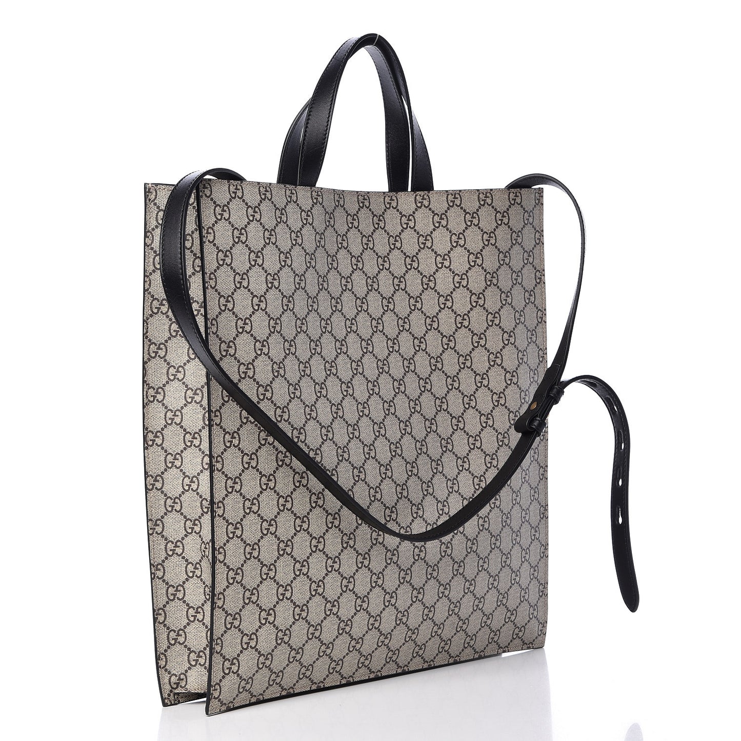 GG Supreme Monogram L'Aveugle Par Amour Print Vertical Tote Black