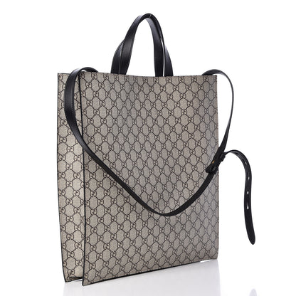 Gucci GG Supreme Monogram L'Aveugle Par Amour Print Vertical Tote Black 3 of 12
