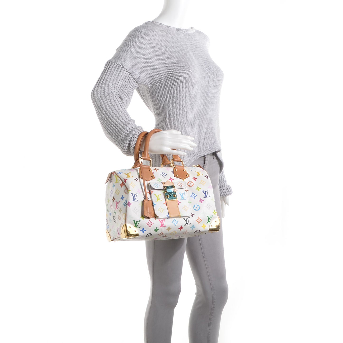 Monogram Multicolor Speedy 30 White