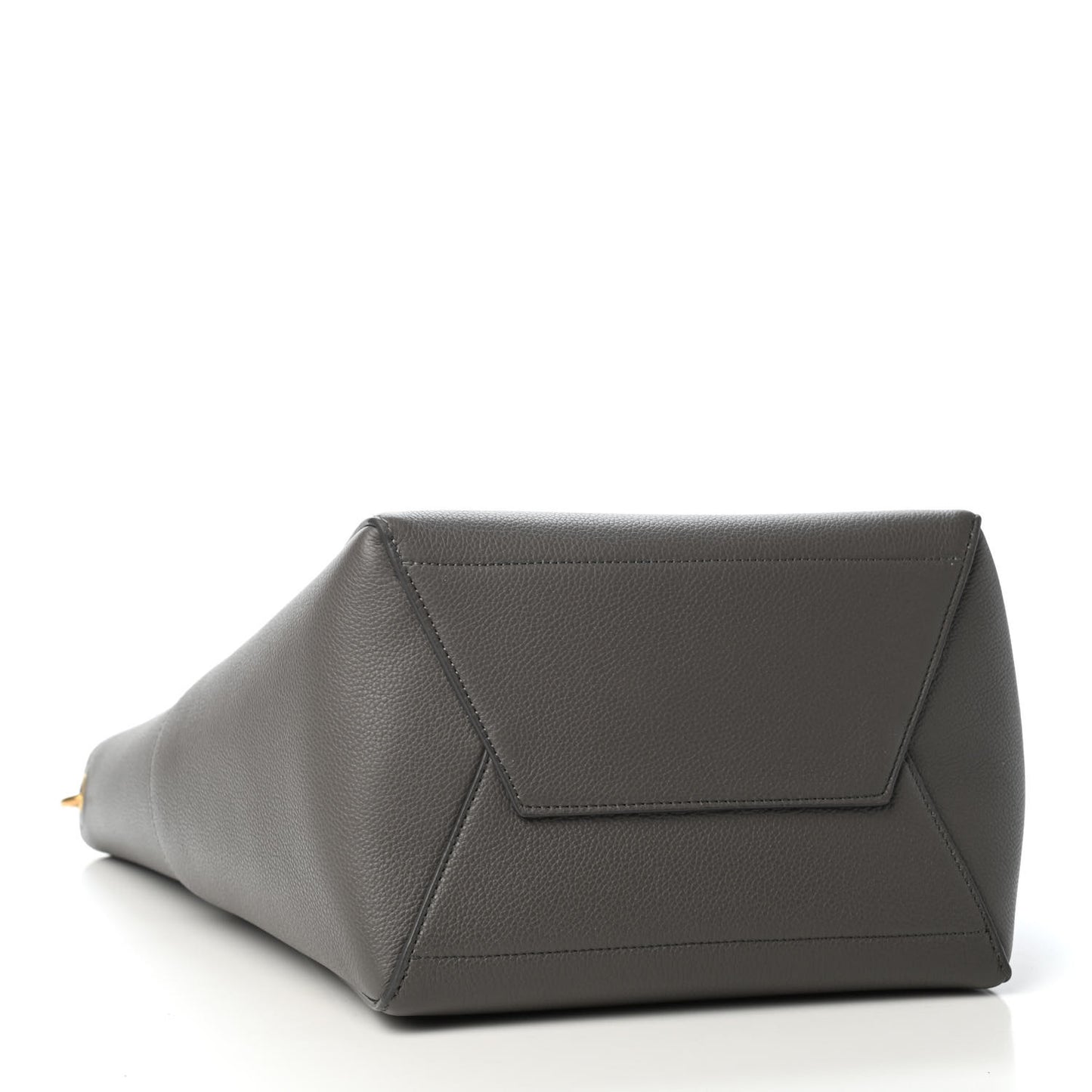 Soft Grained Calfskin Sangle Bucket Bag Grey