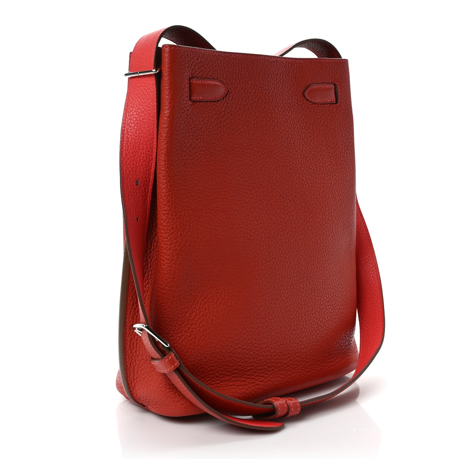 Hermes Taurillon Clemence Verso So Kelly 22 Rouge Pivoine Rose Jaipur 3 of 10