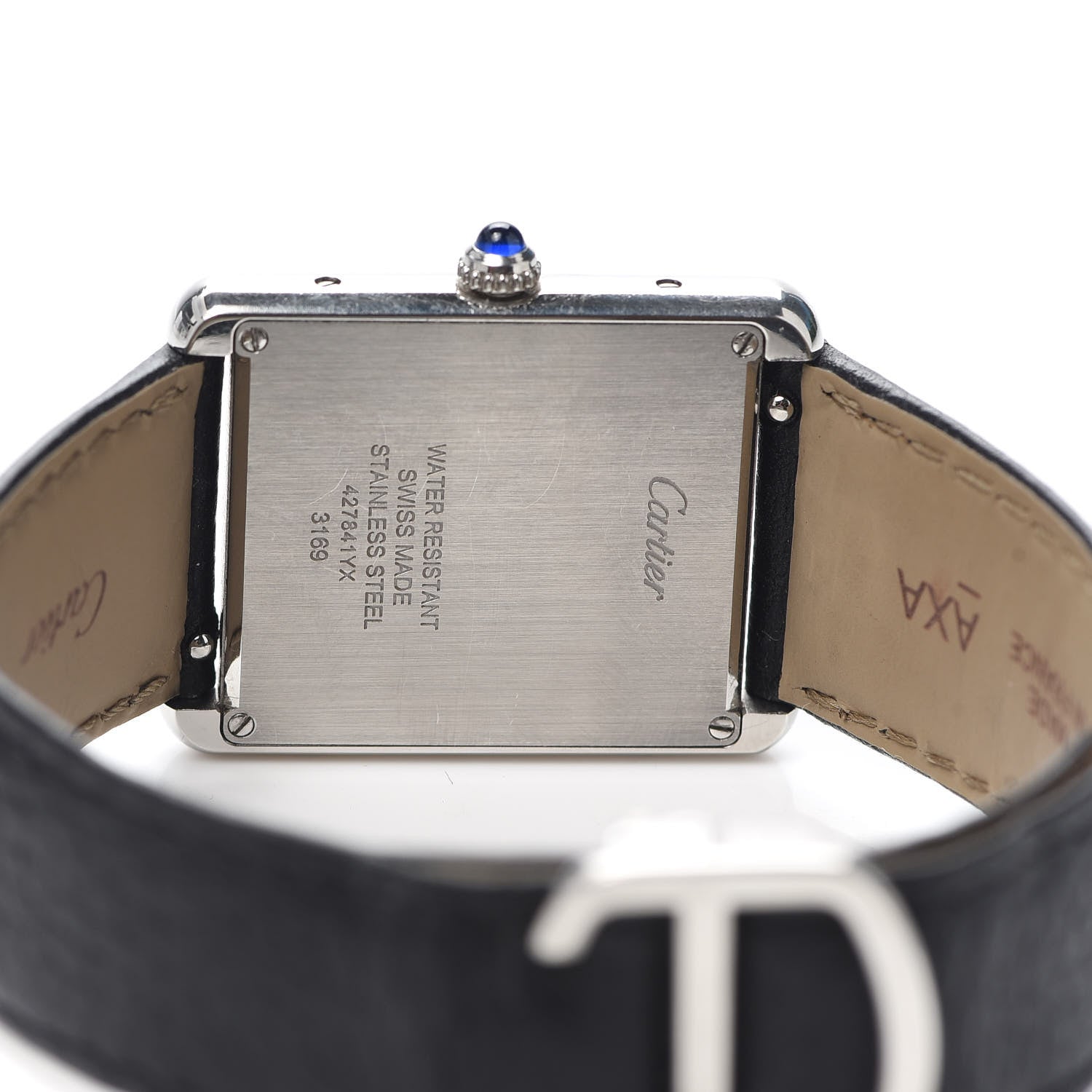Cartier Stainless Steel Calfskin 27mm Tank Solo Quartz Watch 4 of 5