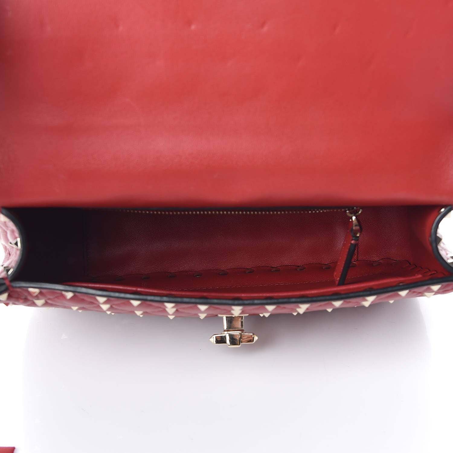 Valentino Garavani Nappa Medium Rockstud Spike Shoulder Bag Rosso Valentino 7 of 9