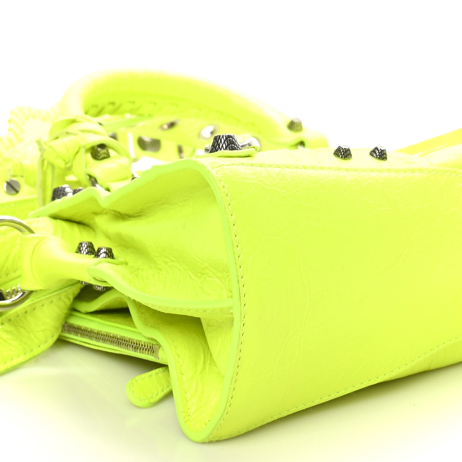 Balenciaga Agneau Arena Neo Cagole Handbag XS Fluo Yellow 9 of 10