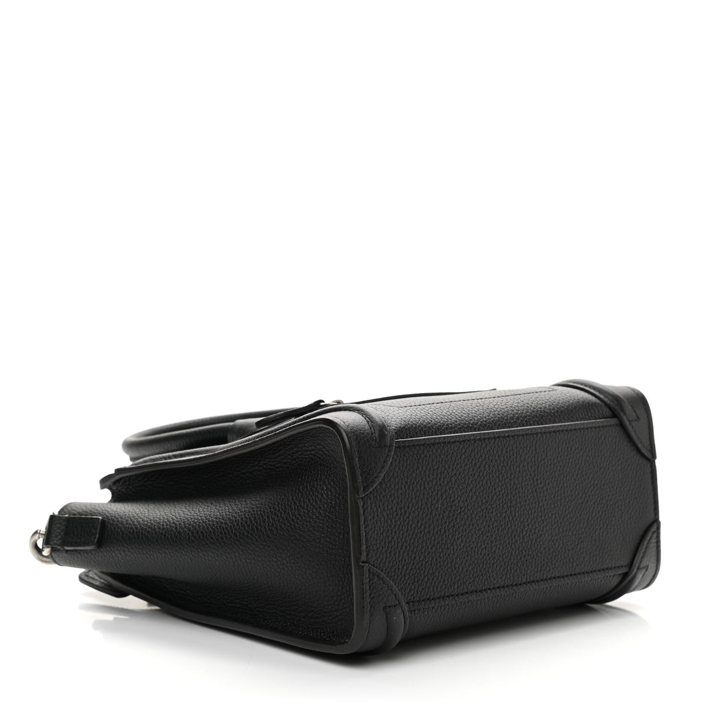 Drummed Calfskin Nano Luggage Black