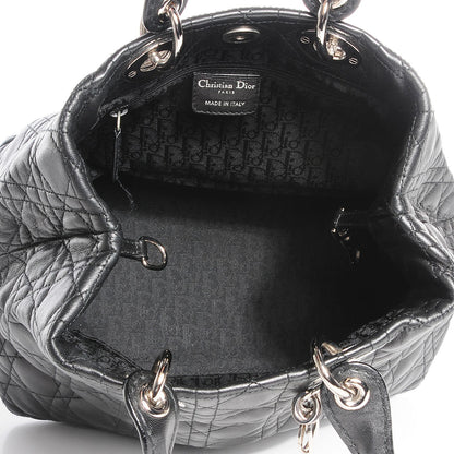 Christian Dior Lambskin Cannage Soft Large Lady Dior Tote Black 8 of 8