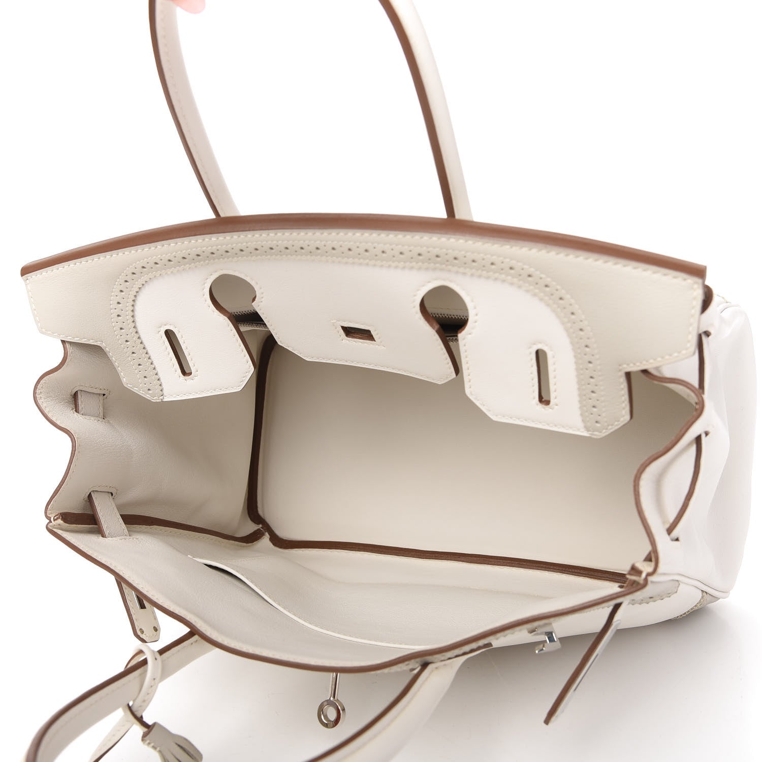 Hermes Swift Ghillies Birkin 30 White Gris Perle 5 of 10