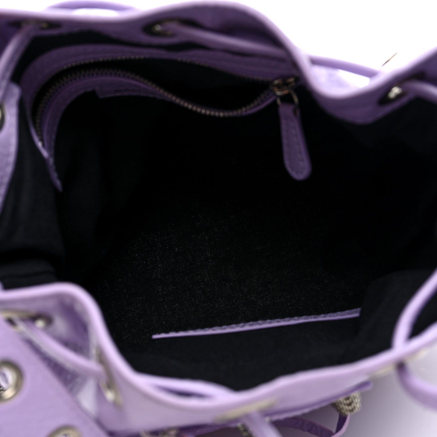 Agneau Arena Le Cagole Bucket Bag XS Lilac