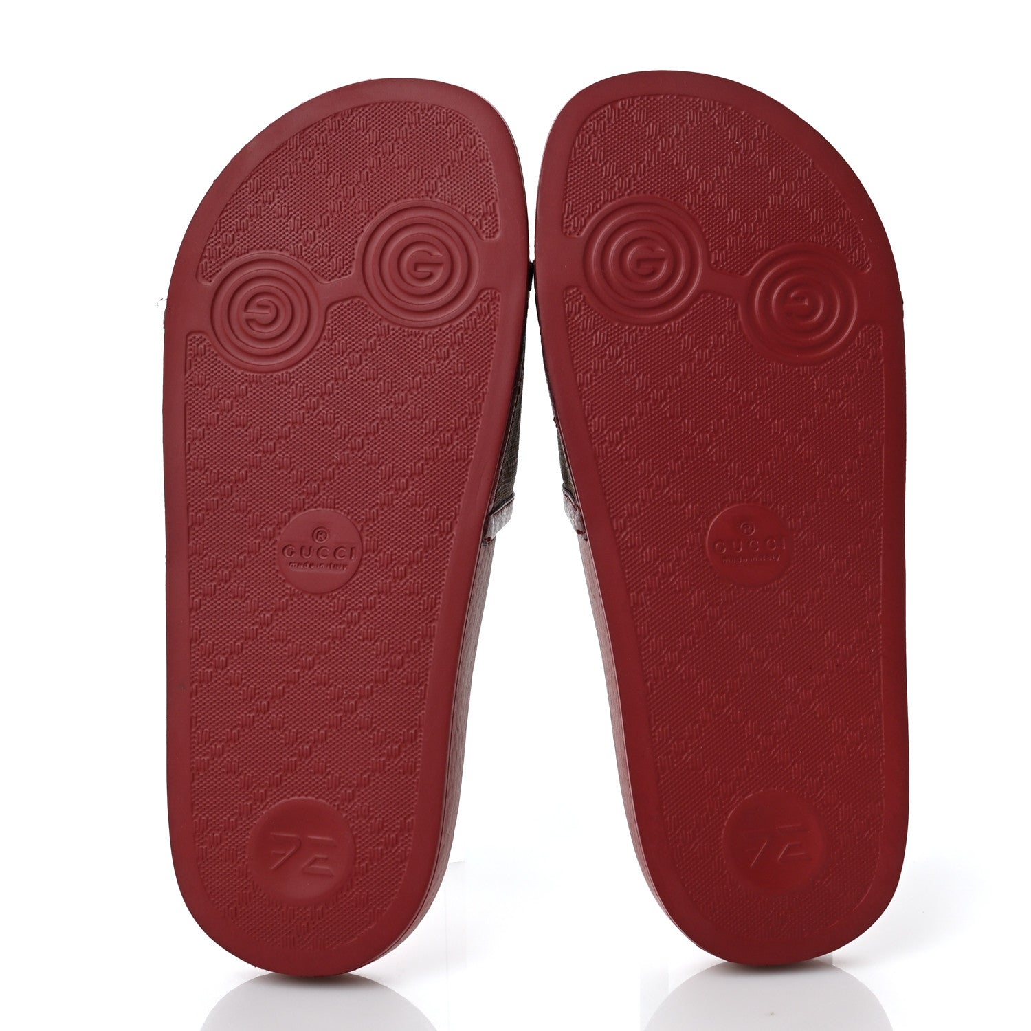 Gucci X DORAEMON Mini Vintage GG Supreme Monogram Womens Slide Sandals 35 Beige Cherry Red 6 of 8