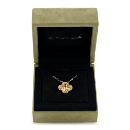 Van Cleef & Arpels 18K Yellow Gold Vintage Alhambra Pendant Necklace 5 of 5