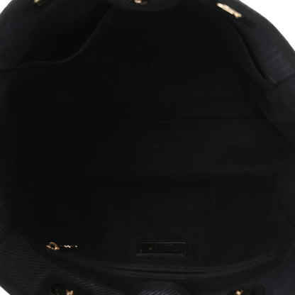 Chanel Mixed Fibers Calfskin Small Deauville Tote Black 5 of 10